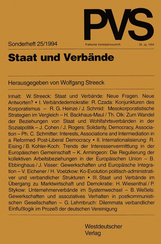 Staat Und Verbände