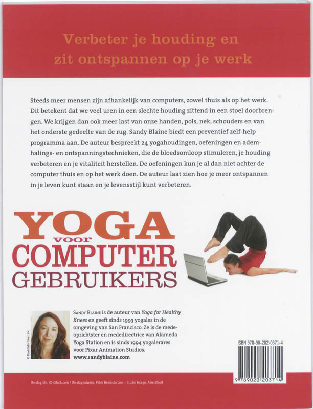 Yoga Voor Computergebruikers achterkant