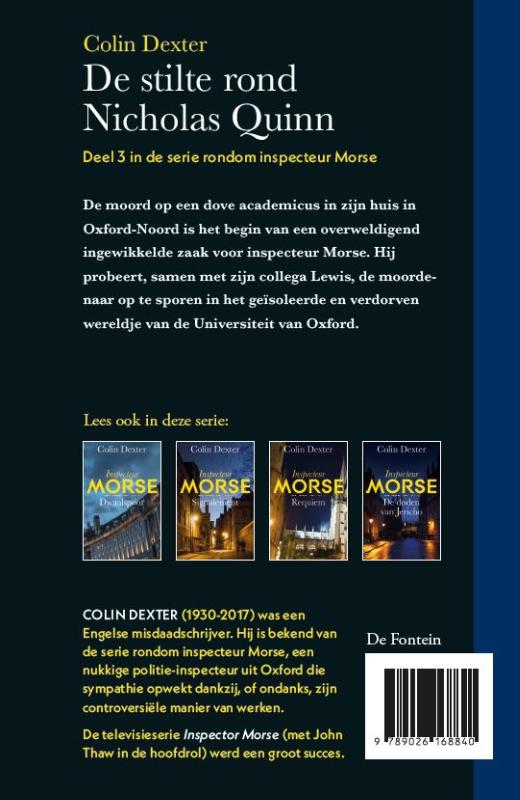 De stilte rond Nicholas Quinn / Inspecteur Morse / 3 achterkant
