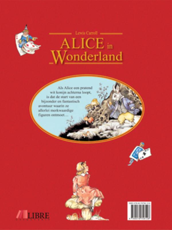 Alice in Wonderland achterkant