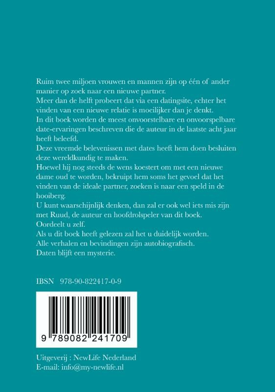 Daten is een mysterie achterkant
