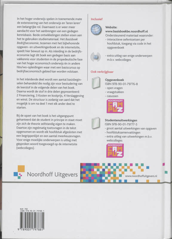 Basisboek Bedrijfseconomie achterkant