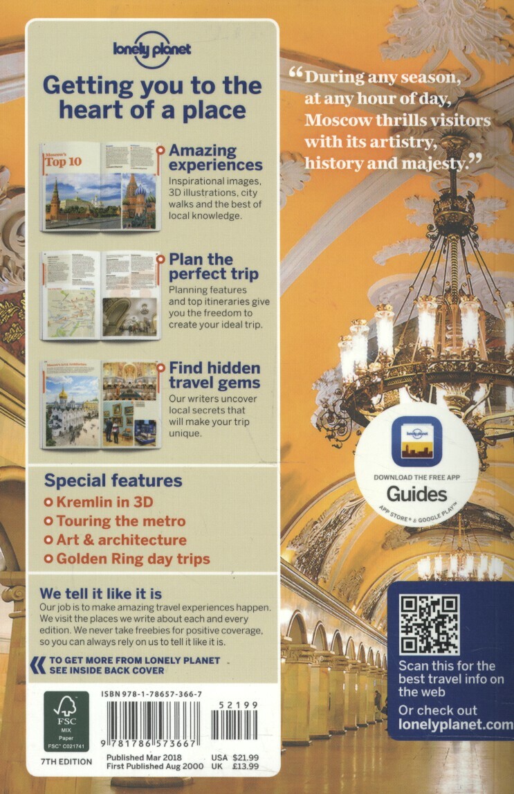 Moscow / Lonely Planet City Guide achterkant