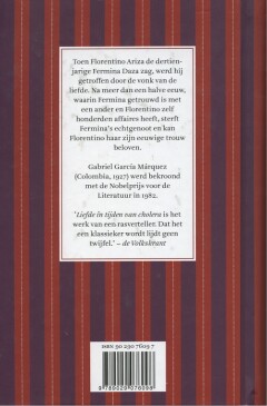 Liefde in tijden van cholera / Nobelprijsbibliotheek / 1 achterkant