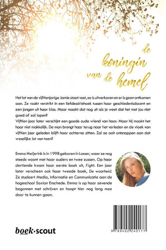 De koningin van de hemel achterkant