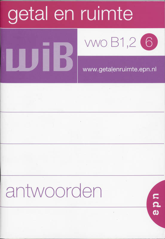 Getal en ruimte / Vwo B1,2 6 / deel Antwoorden