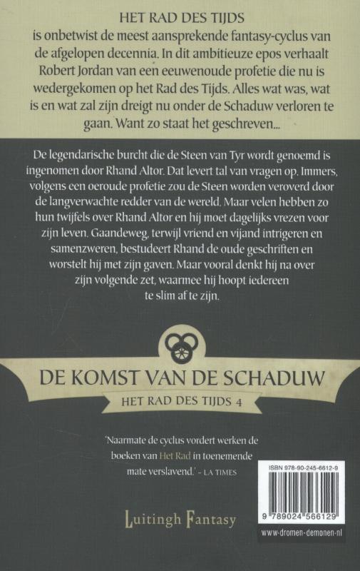 Het Rad des Tijds 4 -   De komst van de schaduw achterkant