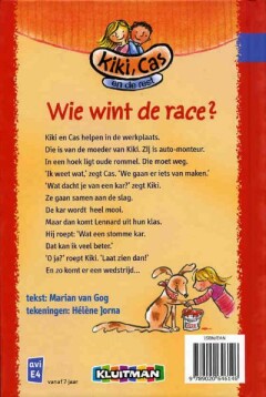 Wie wint de race? / Kiki, Cas en de rest achterkant