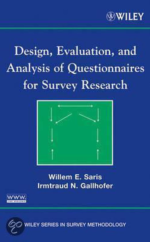 Design, Evaluation, and Analysis of Questionnaires for Survey Research