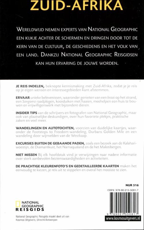 Zuid-Afrika / National Geographic Reisgids achterkant