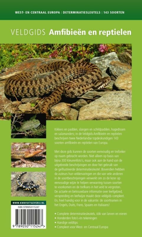 Veldgids amfibieën en reptielen / Veldgids / 20 achterkant