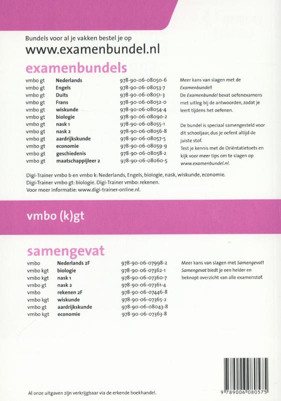 Aardrijkskunde / Vmbo kgt 2014/2015 / Examenbundel Aardrijkskunde / Vmbo kgt 2014/2015 / Examenbundel achterkant