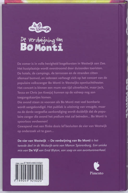 De verdwijning van Bo Monti / De 4 van Westwijk achterkant