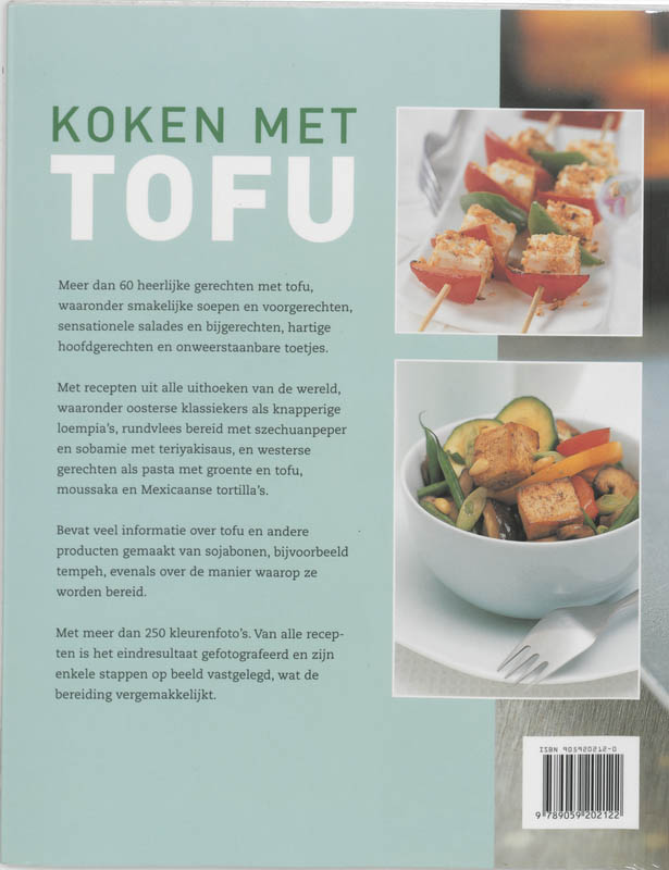 Koken met Tofu achterkant