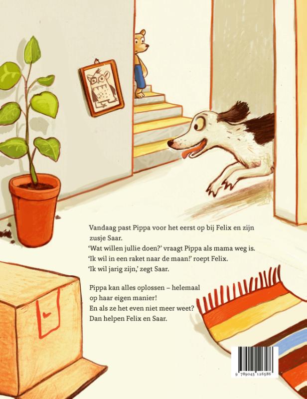 Pippa past op achterkant