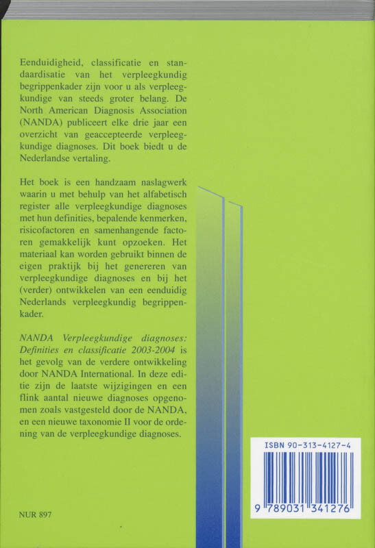 Nanda verpleegkundige diagnoses achterkant