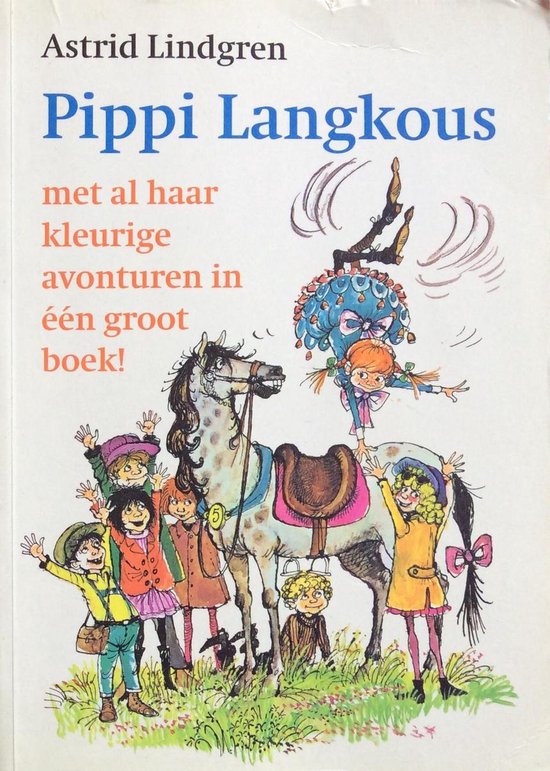 Pippi Langkous met al haar kleurige avonturen in één groot boek vol tekeningen