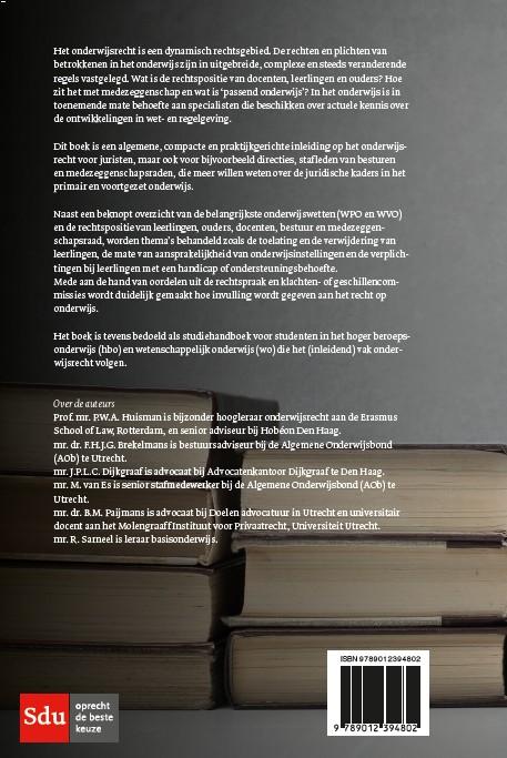 Basisboek onderwijsrecht achterkant