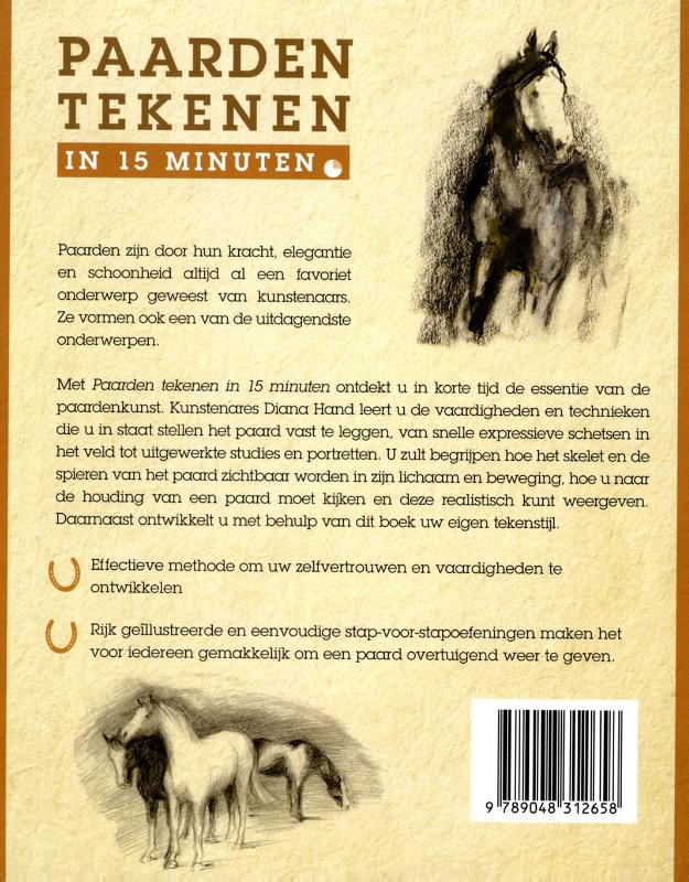 Paarden tekenen in 15 minuten achterkant