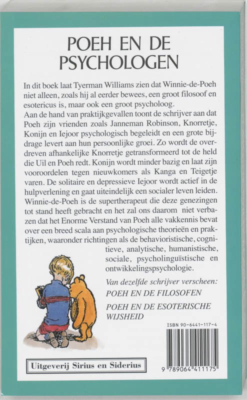 Poeh en de psychologen Poeh en de psychologen achterkant
