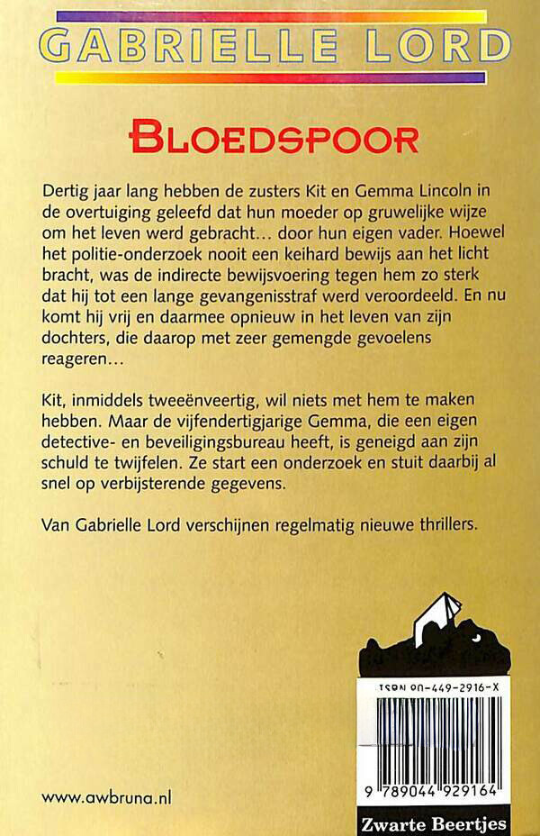 Bloodspoor / Zwarte beertjes / 2916 achterkant