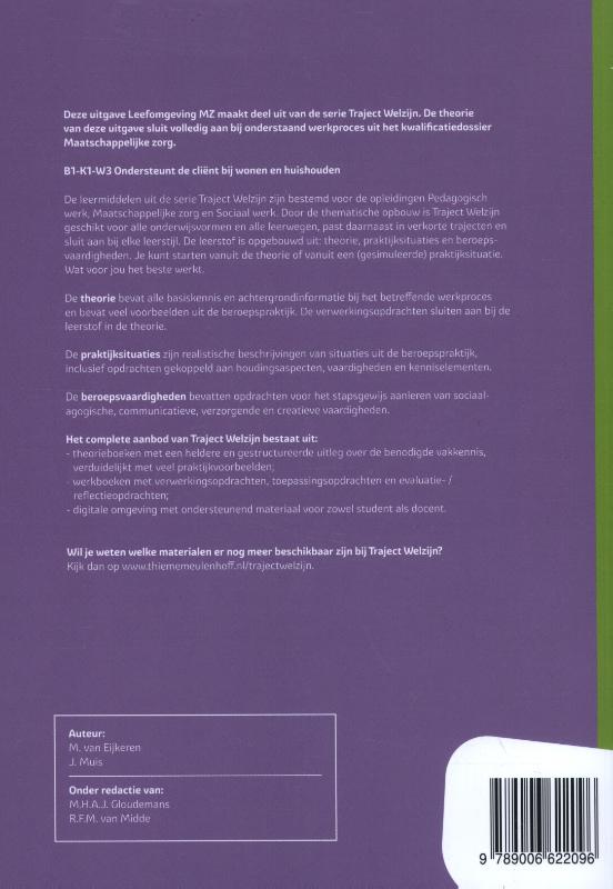 Leefomgeving MZ / niveau 3/4 / Theorieboek / Traject Welzijn achterkant