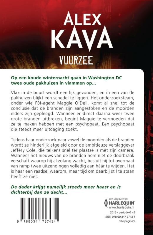 Vuurzee / Harlequin Alex Kava Thriller / 10 achterkant