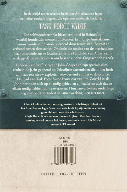 VLOEIBAAR VUUR   Task Force Valor 1 Vloeibaar Vuur achterkant