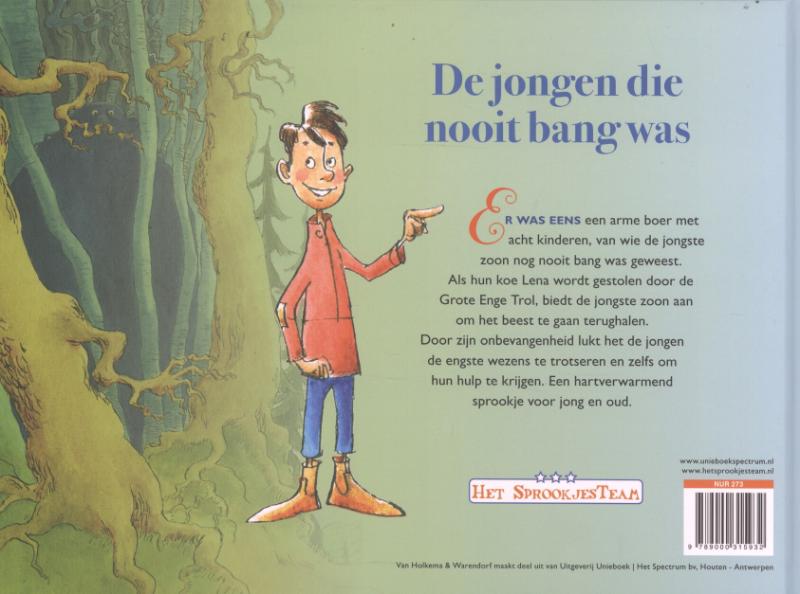 De jongen die nooit bang was achterkant