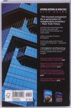 Hong Kong & Macau 14E Lonely Planet achterkant