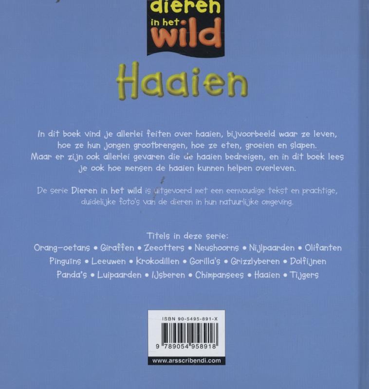 Haaien / Dieren in het wild achterkant