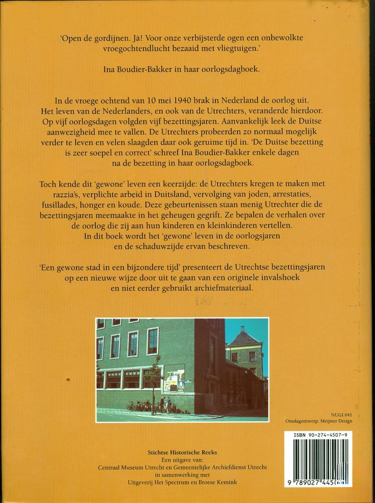 Een gewone stad in een bijzondere tijd / Stichtse historische reeks achterkant