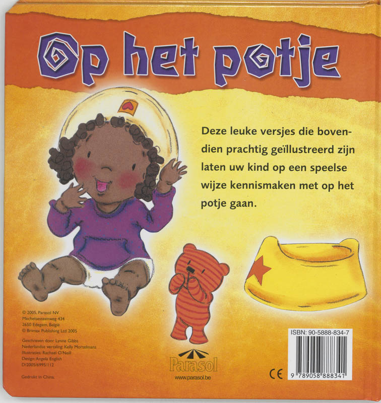 Prentenboekje - Op Het Potje achterkant