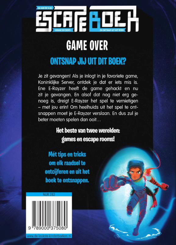 Escape boek - Game Over achterkant