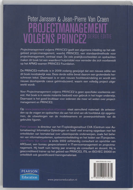 Projectmanagement volgens Prince2 achterkant