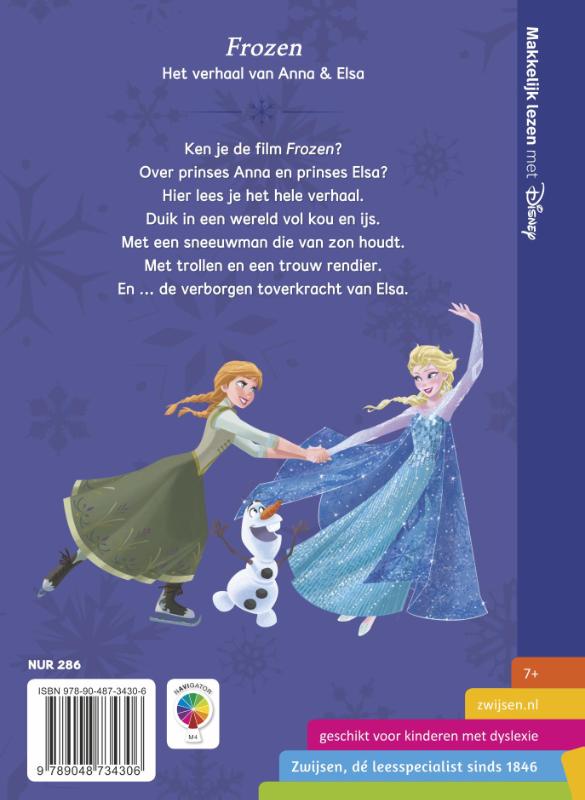Frozen Het verhaal van Anna en Elsa / Makkelijk lezen met Disney Frozen Het verhaal van Anna en Elsa / Makkelijk lezen met Disney achterkant