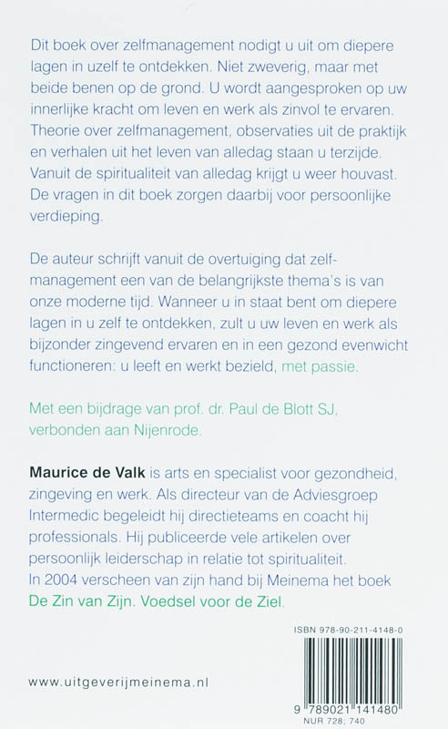 Zelfmanagement voor de ziel Zelfmanagement Voor De Ziel achterkant