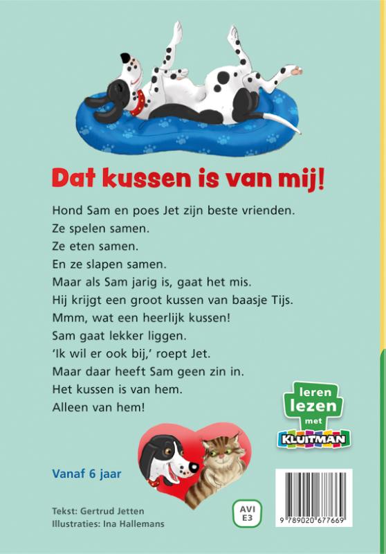 Dat kussen is van mij! / Leren lezen met Kluitman achterkant