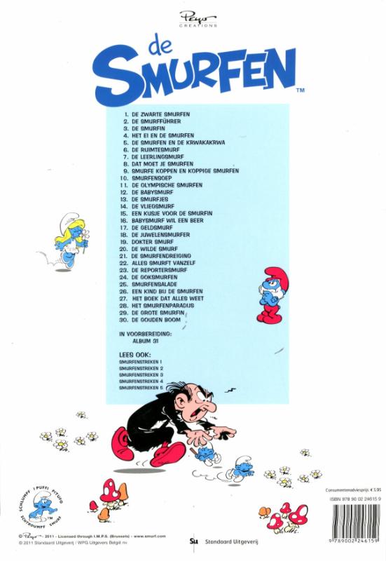 De Smurfen 12 -   De Babysmurf achterkant