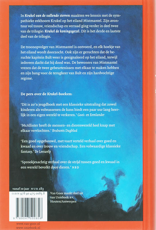 Krukel en de troonopvolger / Mistmantel-trilogie / 3 achterkant
