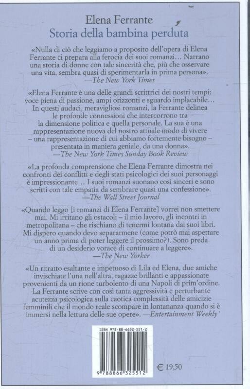 Storia della bambina perduta / L'amica geniale / 4 achterkant