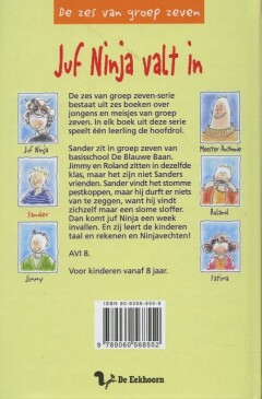 Juf Ninja valt in / De zes van groep zeven achterkant