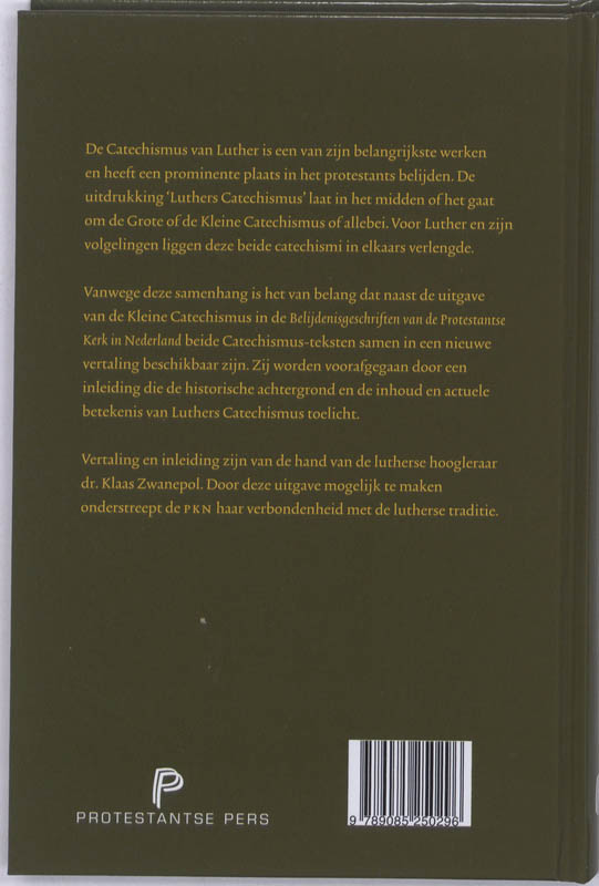 Luthers Catechismus achterkant