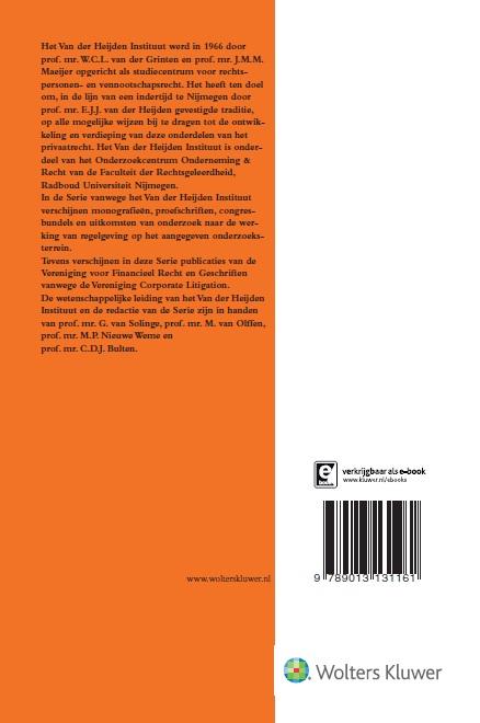 Geschriften vanwege de Vereniging Corporate Litigation / 2014-2015 / Serie vanwege het van der Heijden instituut achterkant