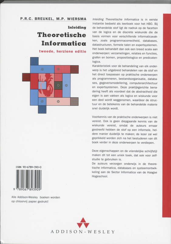 Inleiding theoretische informatica, 2e editie achterkant