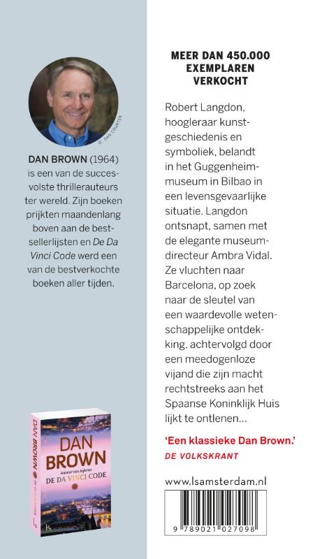 Oorsprong / Robert Langdon achterkant