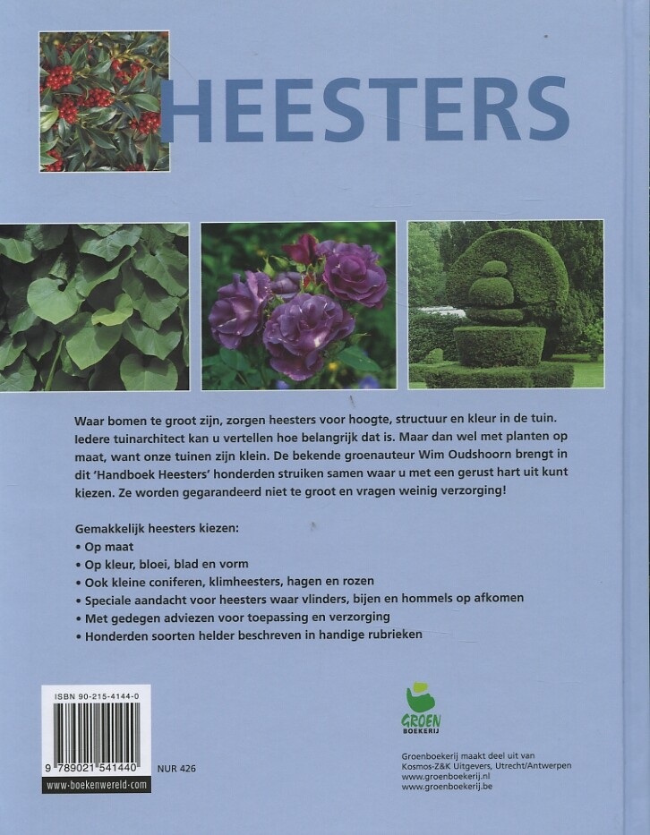 Handboek heesters achterkant