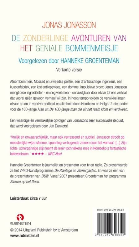 De zonderlinge avonturen van het geniale bommenmeisje achterkant