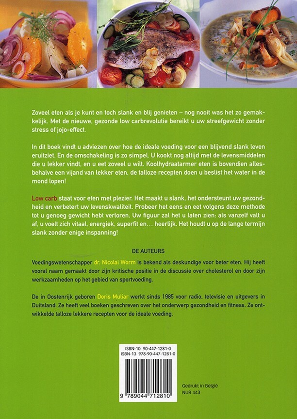 Het low carb receptenboek achterkant