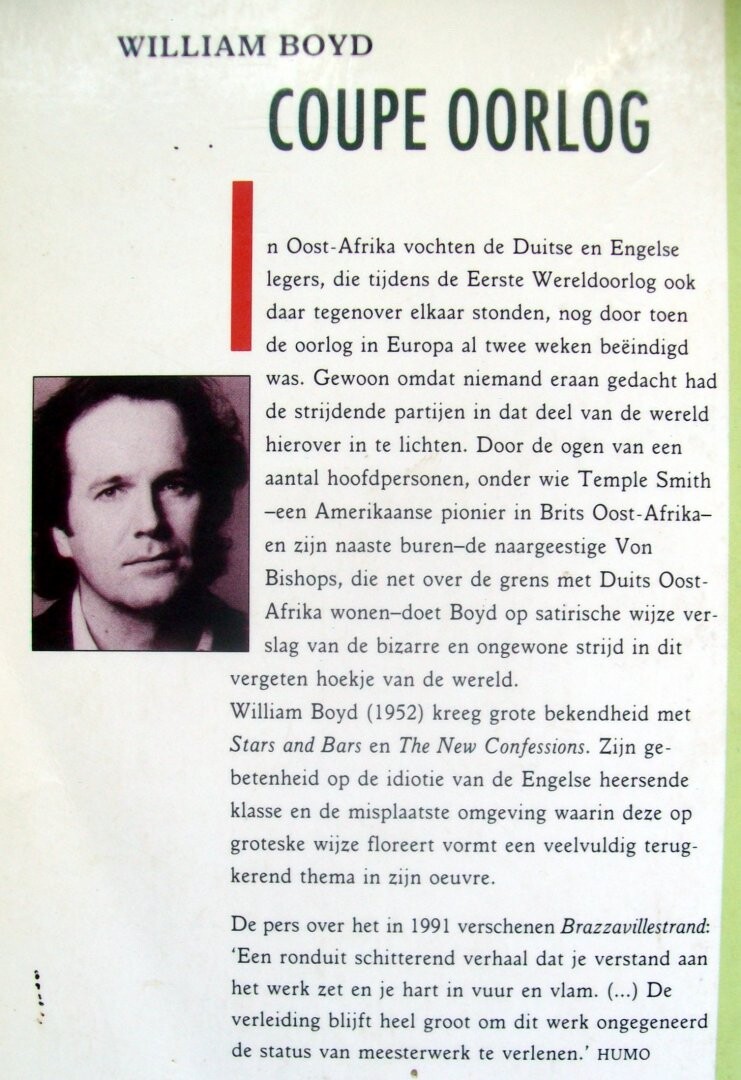Coupe oorlog achterkant